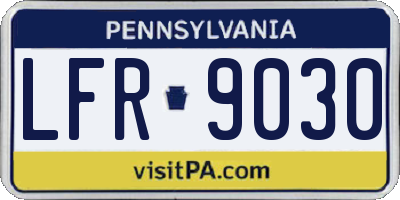 PA license plate LFR9030