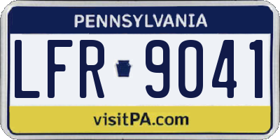 PA license plate LFR9041