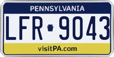 PA license plate LFR9043