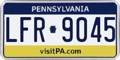 PA license plate LFR9045