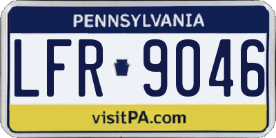 PA license plate LFR9046