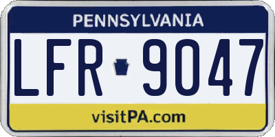 PA license plate LFR9047