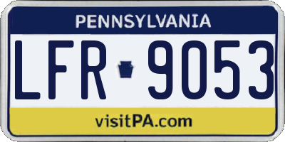 PA license plate LFR9053