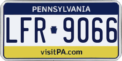 PA license plate LFR9066