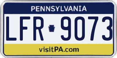 PA license plate LFR9073