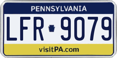 PA license plate LFR9079