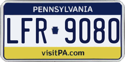 PA license plate LFR9080