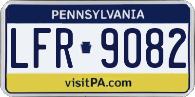 PA license plate LFR9082