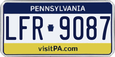 PA license plate LFR9087