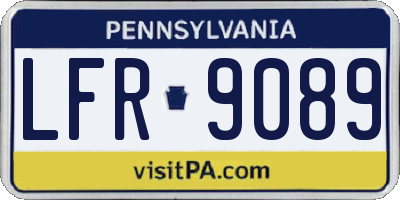 PA license plate LFR9089