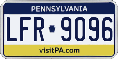 PA license plate LFR9096