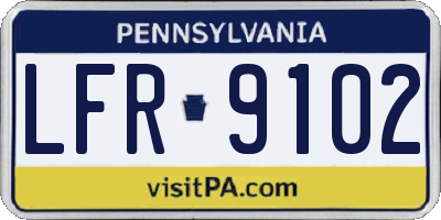 PA license plate LFR9102