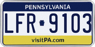 PA license plate LFR9103