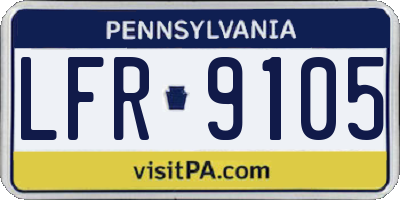 PA license plate LFR9105