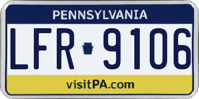 PA license plate LFR9106