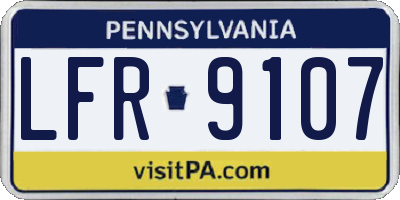 PA license plate LFR9107