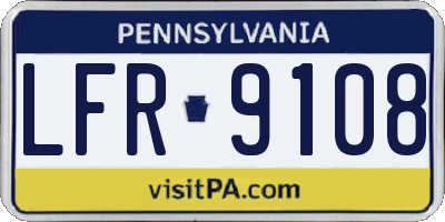 PA license plate LFR9108