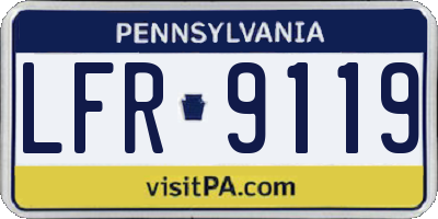 PA license plate LFR9119