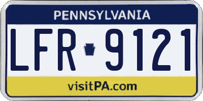PA license plate LFR9121