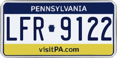 PA license plate LFR9122