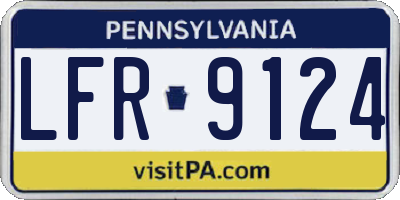 PA license plate LFR9124