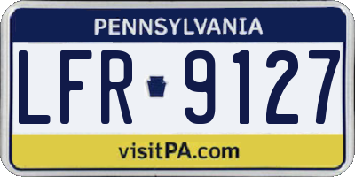 PA license plate LFR9127