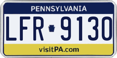 PA license plate LFR9130