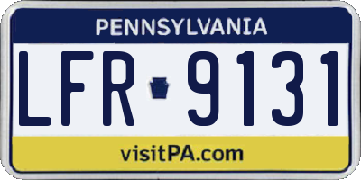 PA license plate LFR9131
