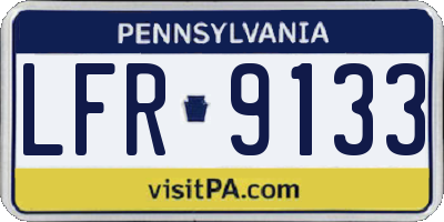 PA license plate LFR9133