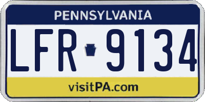 PA license plate LFR9134