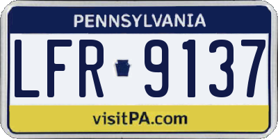 PA license plate LFR9137