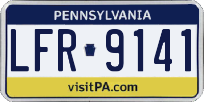 PA license plate LFR9141