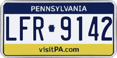 PA license plate LFR9142