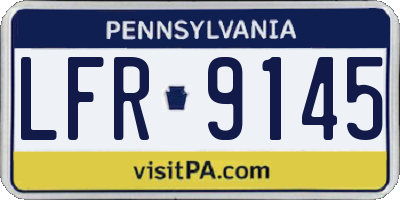PA license plate LFR9145
