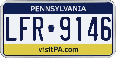 PA license plate LFR9146