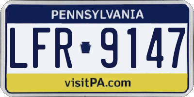 PA license plate LFR9147