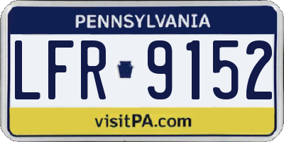 PA license plate LFR9152