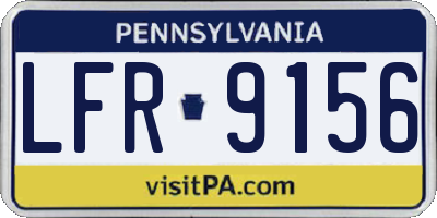 PA license plate LFR9156