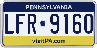 PA license plate LFR9160