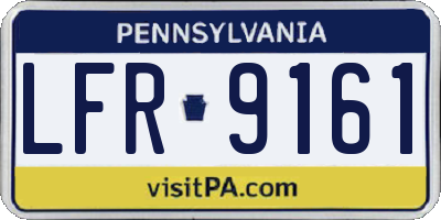 PA license plate LFR9161