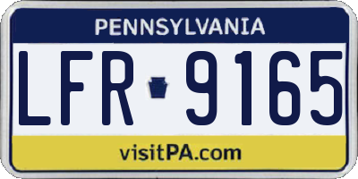 PA license plate LFR9165
