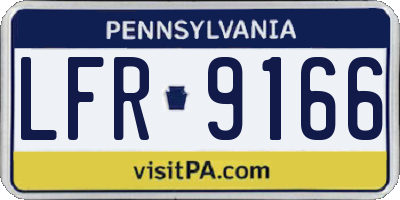 PA license plate LFR9166