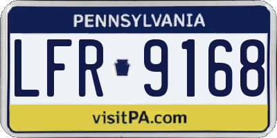 PA license plate LFR9168