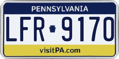 PA license plate LFR9170