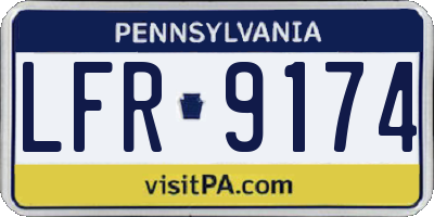 PA license plate LFR9174