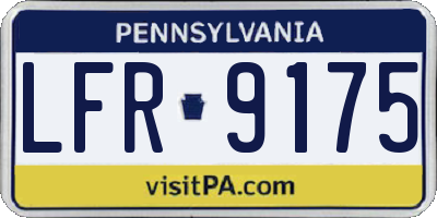 PA license plate LFR9175