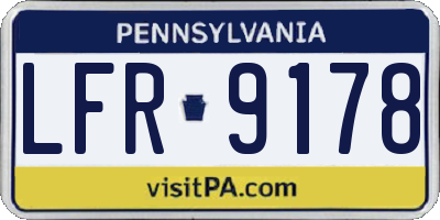 PA license plate LFR9178