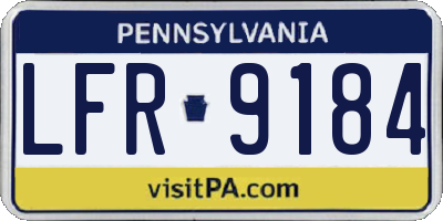 PA license plate LFR9184