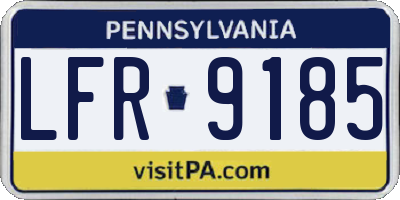 PA license plate LFR9185