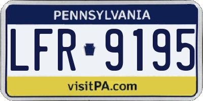 PA license plate LFR9195